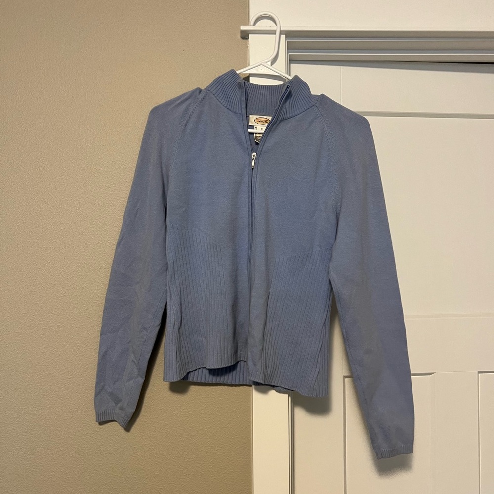 Talbots Blue Crew Neck Sweater Soft Cotton-Blend